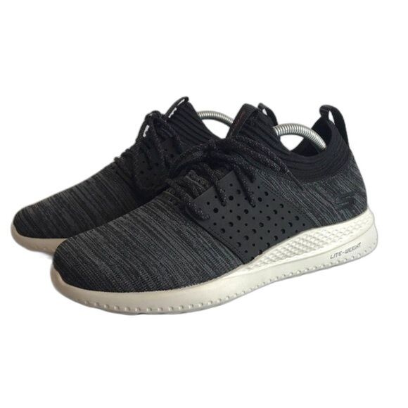 Skechers Matera knocto black grey fabric mesh athletic shoes size 9.5 - Picture 1 of 10